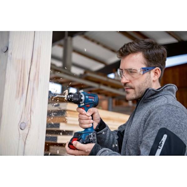 18V GSR 18V-90 C borrmaskin + 2 GBA 5 Ah batterier + laddare i L-BOXX fodral - BOSCH - 06019K6006