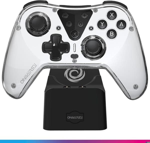 Spelkontroll - Oniverse - Vit Astralite - Kompatibel med Switch OLED/Lite - Trådlös - Laddningsdocka ingår Vit