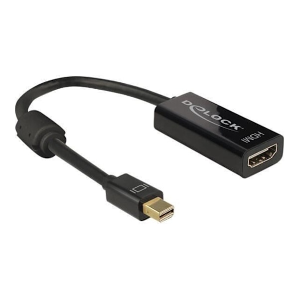 DeLOCK 4K passiv videoadapter DisplayPort - HDMI HDMI (F) till Mini DisplayPort (M) 20 cm svart stöd 4K