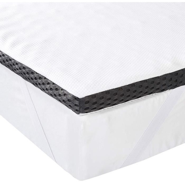 Basics Bekväm Memory Foam-madrass med remmar, 4 cm - 160 x 200 cm - HK04160200M