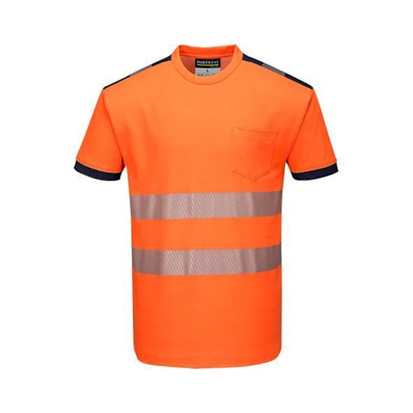 Portwest - T-shirt kortärmad PW3 HV Orange/marinblå XXL