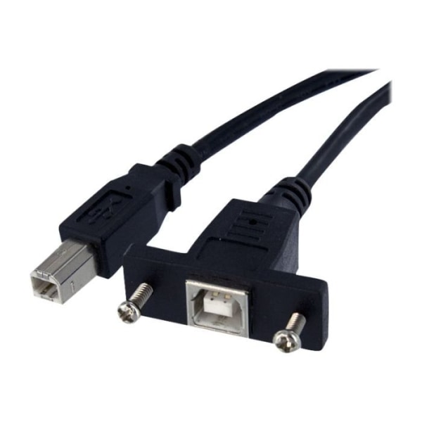 Panelmonterad USB-kabel B till B - F/M - 30 cm - Svart - STARTECH