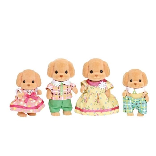 SYLVANIAN FAMILIES - Pudelfamilj - 4 tecken - Blandat - Från 3 år Flerfärgad