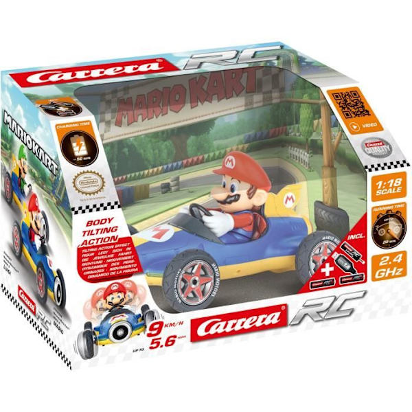 Mario Kart Mach 8 radiostyrd bil - CARRERA-LEKSAKER - Mario - 2,4 GHz - Flerfärgad Flerfärgad