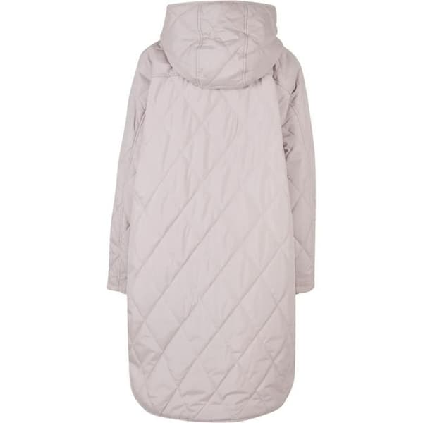 Damsparkas med huva Urban Classics Oversized Diamond Quilted Grå S