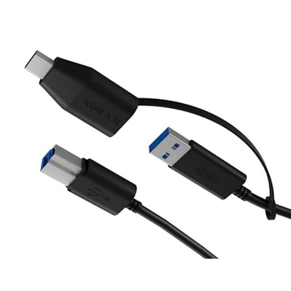 USB-kabel - ICY BOX - IB-CB032 - USB 3.2 Gen1 - 100 cm - Svart