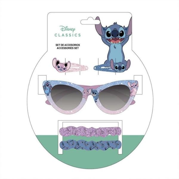Solglasögon + skönhetsset för barn Cerda Disney Stitch mångfärgad