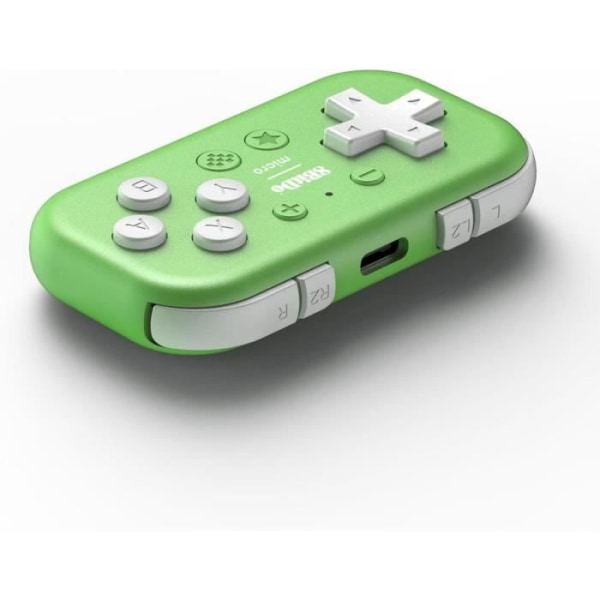 Controller - 8BitDo - Mini - Bluetooth - Grön - Kompatibel med Nintendo Switch och Raspberry Pi Grön