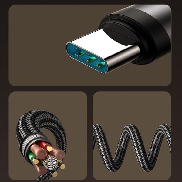 USB-C vinklad kabel - iPhone Lightning 30 W 1,2 m - Svart