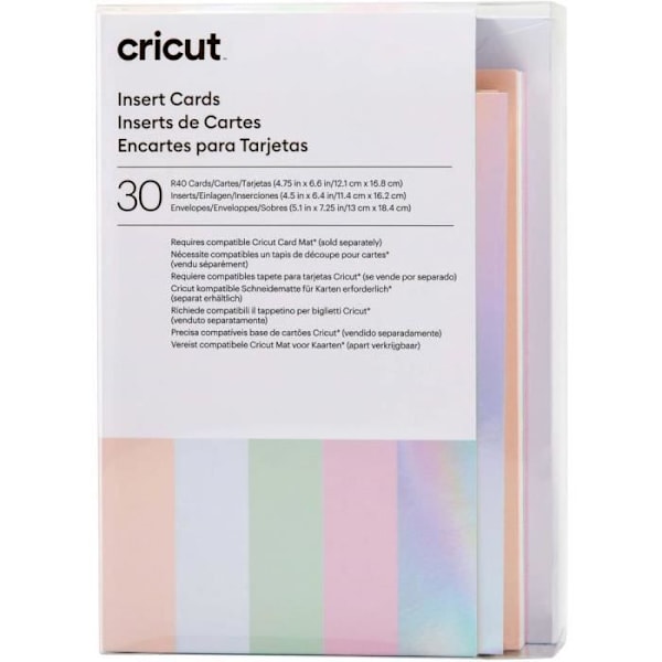 Princess R40 Instickskort - CRICUT - Blå - Rektangulär