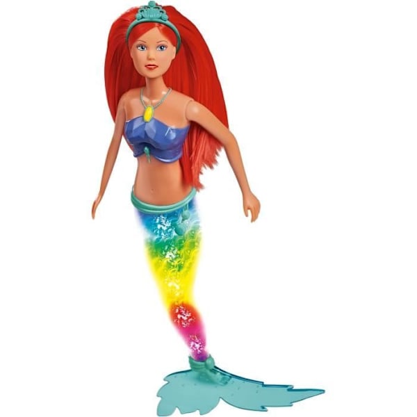 Steffi Love - Lysande sjöjungfru - 29cm - Färgskiftande svans - Från 3 år Flerfärgad