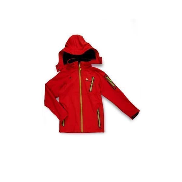 Peak Mountain Ecolok softshell jacka för barn - röd - 12 år Röd 16 år gammal