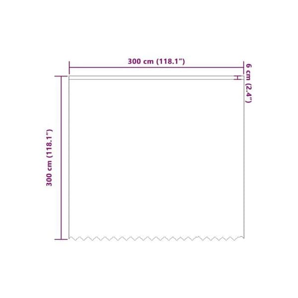 Blommönstrad spetsgardin - vidaXL - 300x300 cm - Vit - Polyester - Ljusfiltrerande - Integritetspaneler Vit