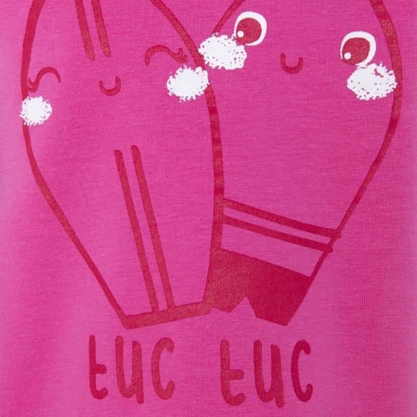 Enkel t-shirt i jersey19 Fuchsia 6 månader