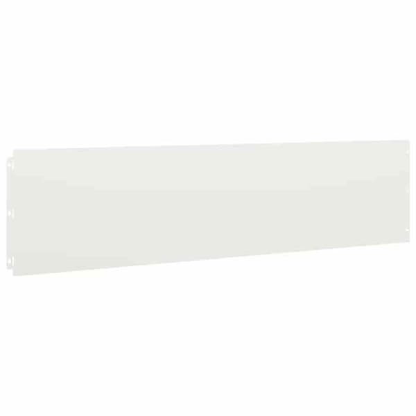 vidaXL Gräskant 20 st 25 x 103 cm Stål Vit 860173