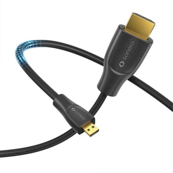 HDMI-kabel - SONERO - X-PHC030-005 - 4K - 3 meter - Micro HDMI förgylld