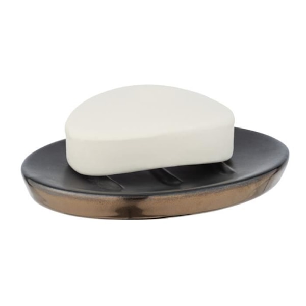 Tvålställ - WENKO - Brandol - Keramik - Svart - Koppar - 12x10x1,5 cm svart - koppar