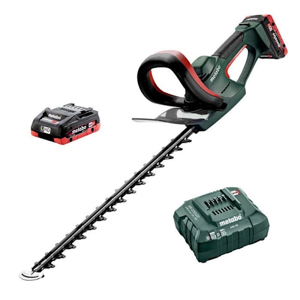 Häckseldriven - Metabo - AHS 18-55 V - 18V Batteri - 53 cm Blad - 2 x 4 Ah Li-Ion