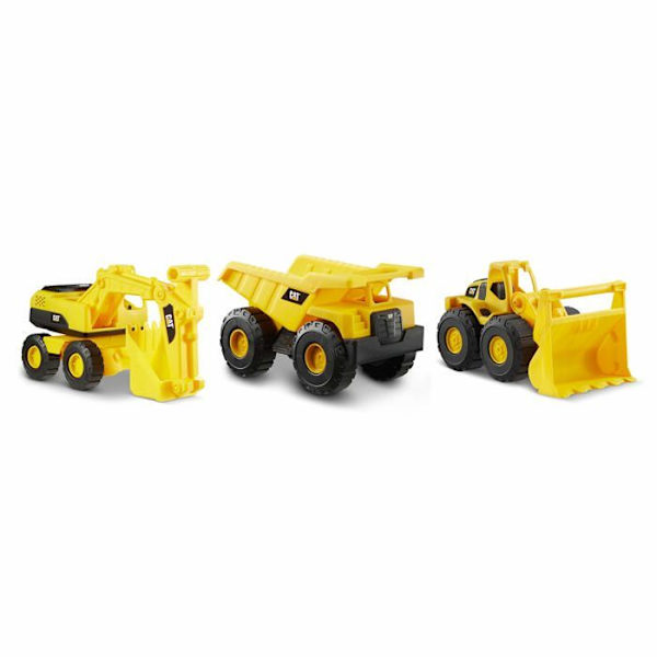 Caterpillar - 83360 - Paket med 3 fordon 25 cm - Dumper, grävmaskin och frontlastare Gul