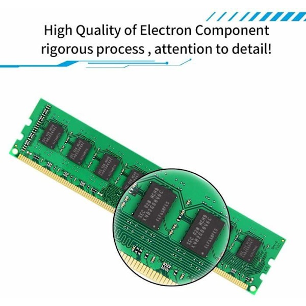 PC-minne - laptop Motoeagle RAM-minne 4GB Desktop 2RX8 PC3 10600U DDR3-1333 MHz DIMM Obuffrad 1,5 V CL9 240 Pins