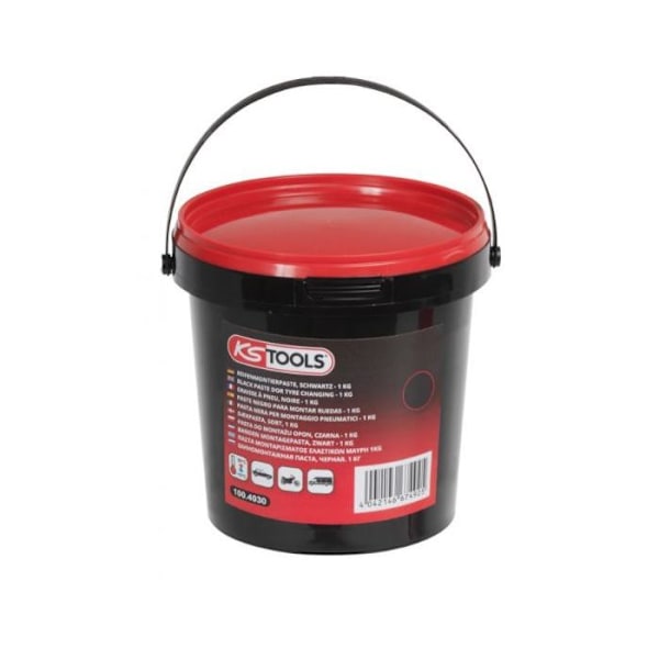 Hink med svart däckfett, 1Kg - svart - KS TOOLS