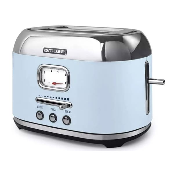 Muse Brödrost 2 skivor 1000w blå - MS-120VB Metallisk