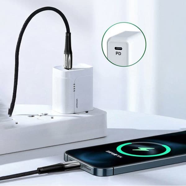 USB-C - Lightning-kabel för iPhone, 20 W 2,4 A, 1,2 m, röd
