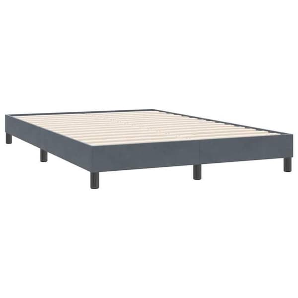 vidaXL Sängram utan madrass mörkgrå 160x220 cm sammet 4101410 Sammet