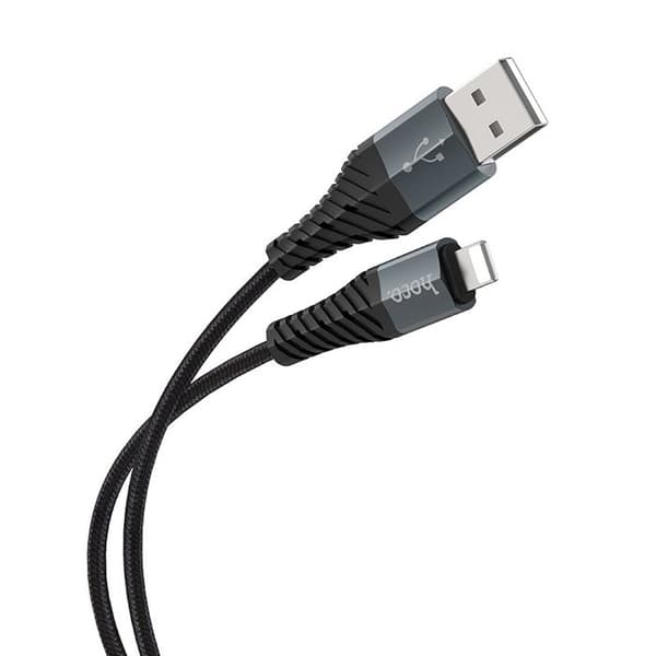 Data kabel - HOCO - X38 Cool Charging - USB-A → Lightning - 12W (2,4A) - 1,0 m Svart Svart