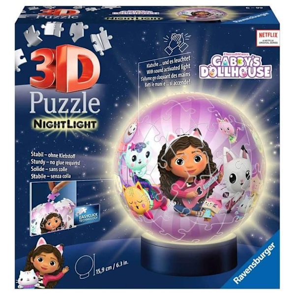 3D Ball 72-bitars upplyst pussel: Gabby och det magiska huset, Gabbys dockhus