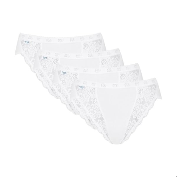 SLIP - SLOGGI - CHIC TAI - 3 SLIPS + 1 GRATIS - FÄRG VIT - HÖG SKÄRNING VIT 44