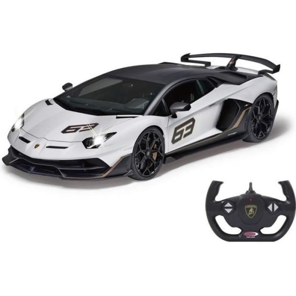 Jamara - 405172 - Lamborghini Aventador SVJ - 1:14 - Vit - 2,4 GHz - Upp till 1 timmes körtid vid ca 9 km/h, detaljer 4595