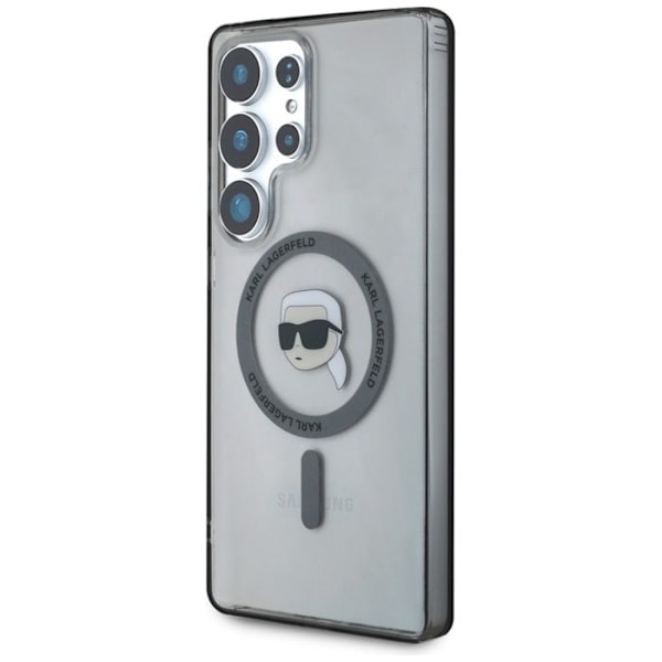 Coque MagSafe för Samsung Galaxy S25 Ultra (Svart) med Karl Lagerfelds tryckta logotyp