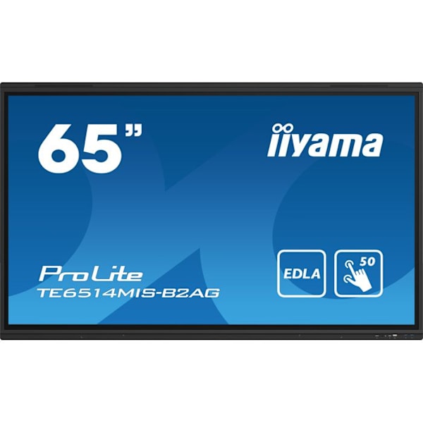 LCD-skärm - iiyama - ProLite TE6514MIS-B2AG - 65 tum - 4K - Multi-touch pekskärm Svart