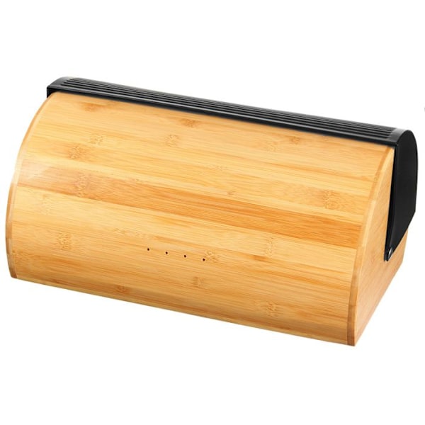 Brödbox - Ej specificerat - Modell 2737 - Bambu - Svart stål - Modern design svart/ljust trä