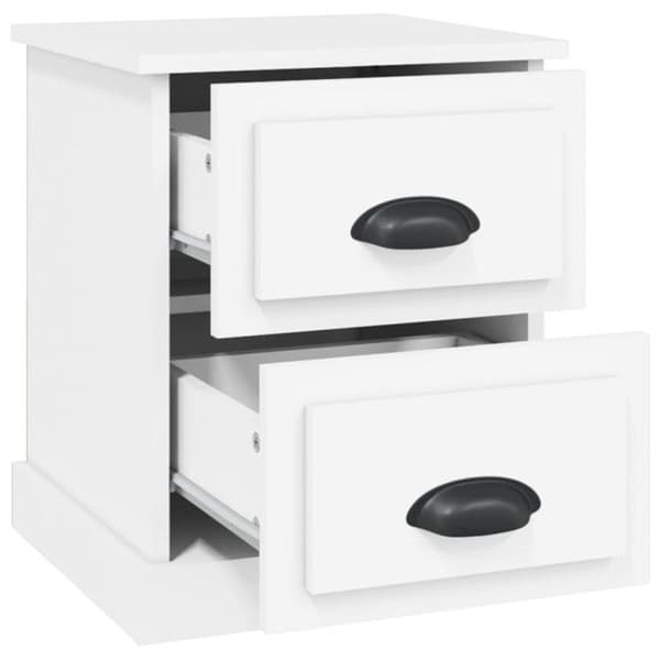 vidaXL Sängbord Vit 39x39x47,5 cm Konstruerat trä 816144 Vit