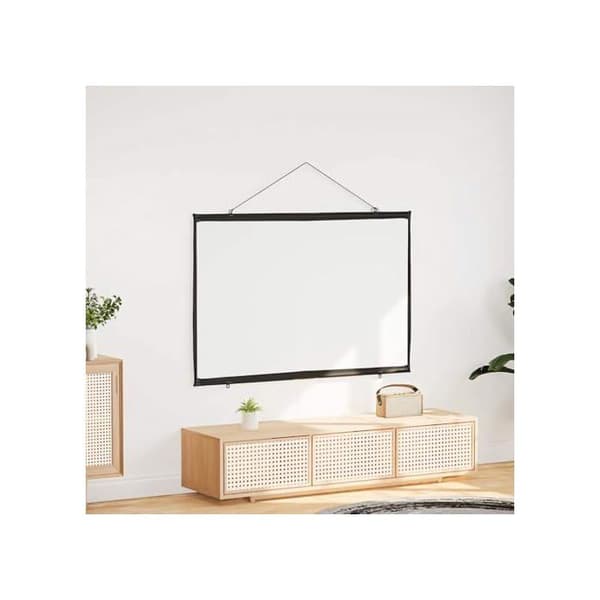 Väggmonterad projektionsduk - vidaXL - 60'' (16:9) - Matt vit - Polyester - 137x83 cm - Väggmontering - Matt yta