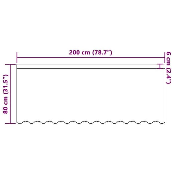 Spetsgardin - vidaXL - 80x200 cm - Vit - Polyester - Ljusfiltrerande - Integritetspaneler - Lätt Vit