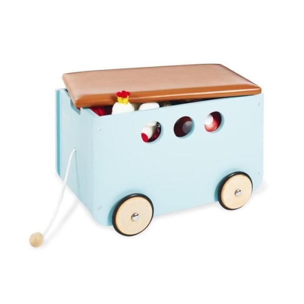 Leksakslåda med hjul Pinolino Jim Blue - Trä - Lastkapacitet 20 kg
