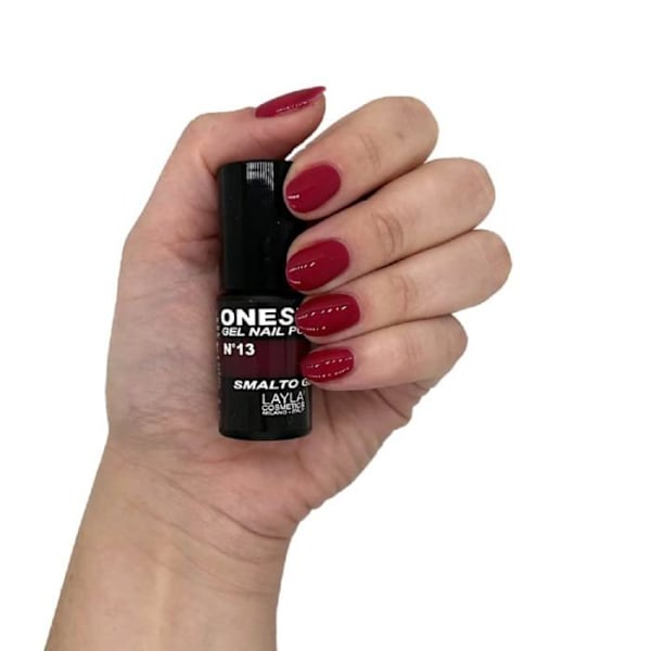 Nagellack Layla cosmetics milano - 1646R25-013 - One Step Gel Nagellack Black Cherry 5 ml