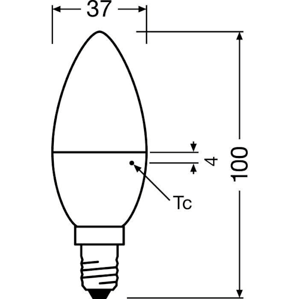 Frostade flamma LED-lampor med E14 4,9W kylare - Kall vit - OSRAM Vit kyla