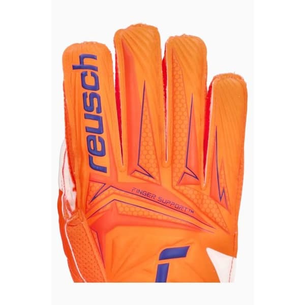 Målvaktshandskar barn Reusch Attrakt Solid Finger Support - chockerande orange/blå chocker orange/blå tre