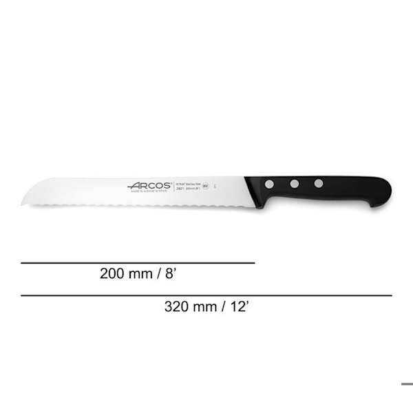 Brödkniv i stål 20 cm - Universal