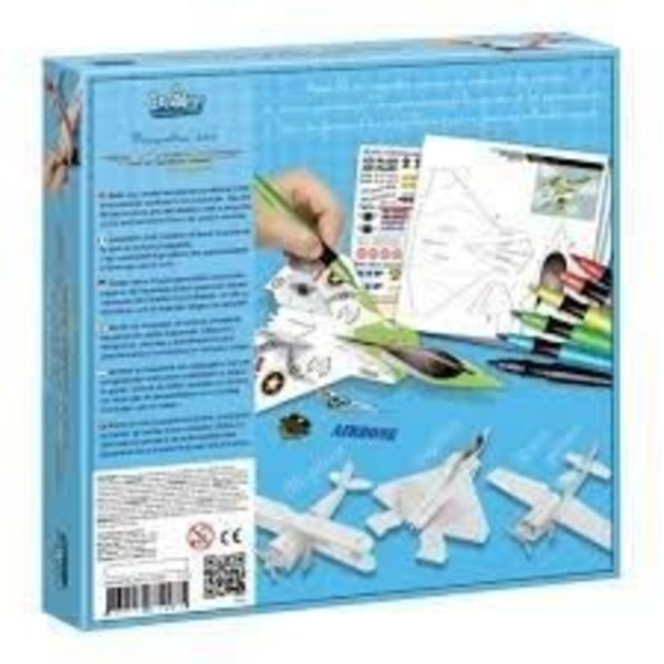 Flygplansmodelllåda - NO NAME - 3 kartongmodeller - För barn från 6 år och uppåt - Flerfärgad Flerfärgad
