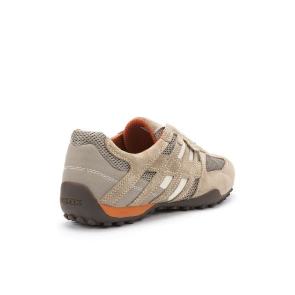 Geox U Snake L Sneaker - GEOX - Mörkgrå/Off White - Nubuck - Exceptionell komfort Beige och mörkorange 41