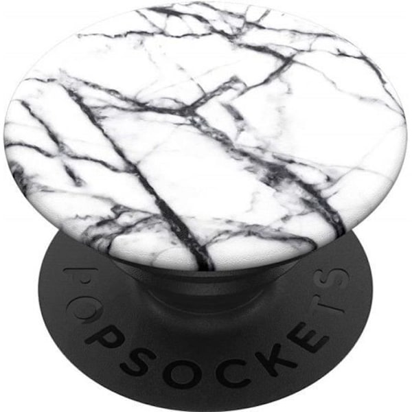 PopSockets - Utbytbar hållare och grepp för smartphone och surfplatta - Dove White Marble - 800997 Svart, Grå, Vit