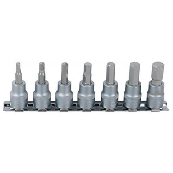 Set med 7 insexhylsor KS TOOLS 911.1544 - Vit - Kromvanadin