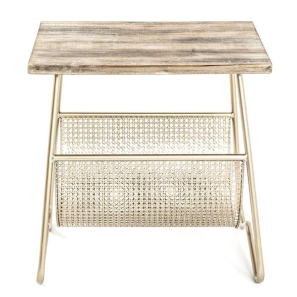 Borddesign "Porte Revues" 51cm Guld Guld & Naturligt