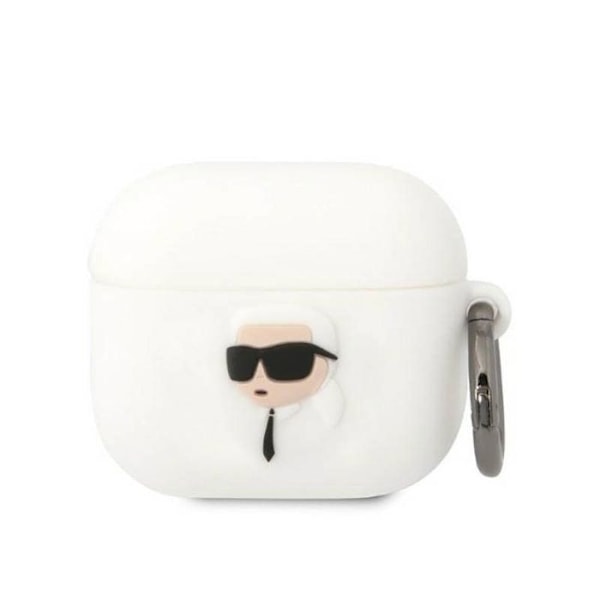 Karl Lagerfeld silikonfodral NFT Karl Head 3D - AirPods 3 (vit) - 3666339087852