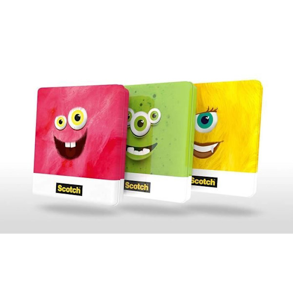 SCOTCH - Lot med 6 limpinnar 8g + 1 låda Collector Monsters Vit